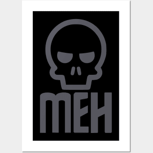 Meh Skull Posters and Art